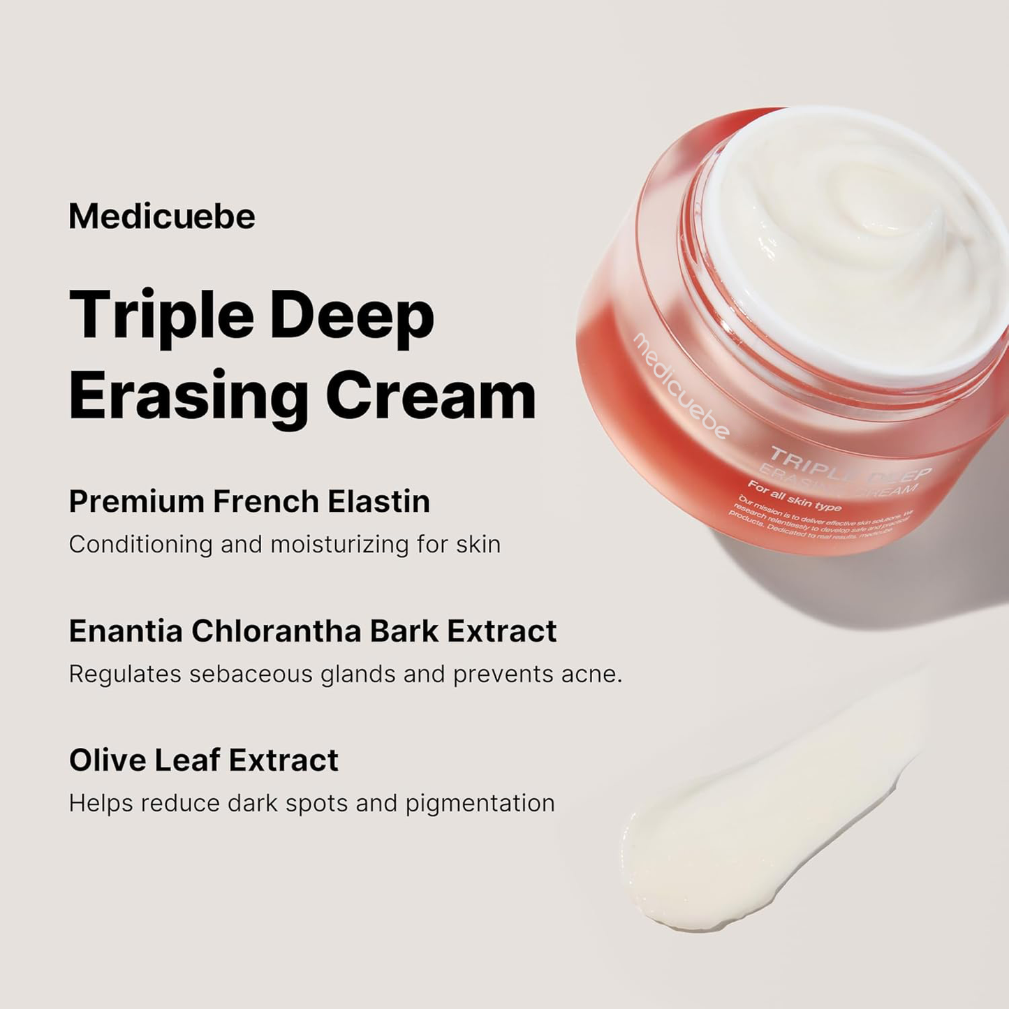Triple Collagen Cream - Hydrating & Firming Moisturizer with Hyaluronic Acid, Premium Elastin, Shea Butter - Wrinkle Care & Boosts Elasticity - Korean Skincare
